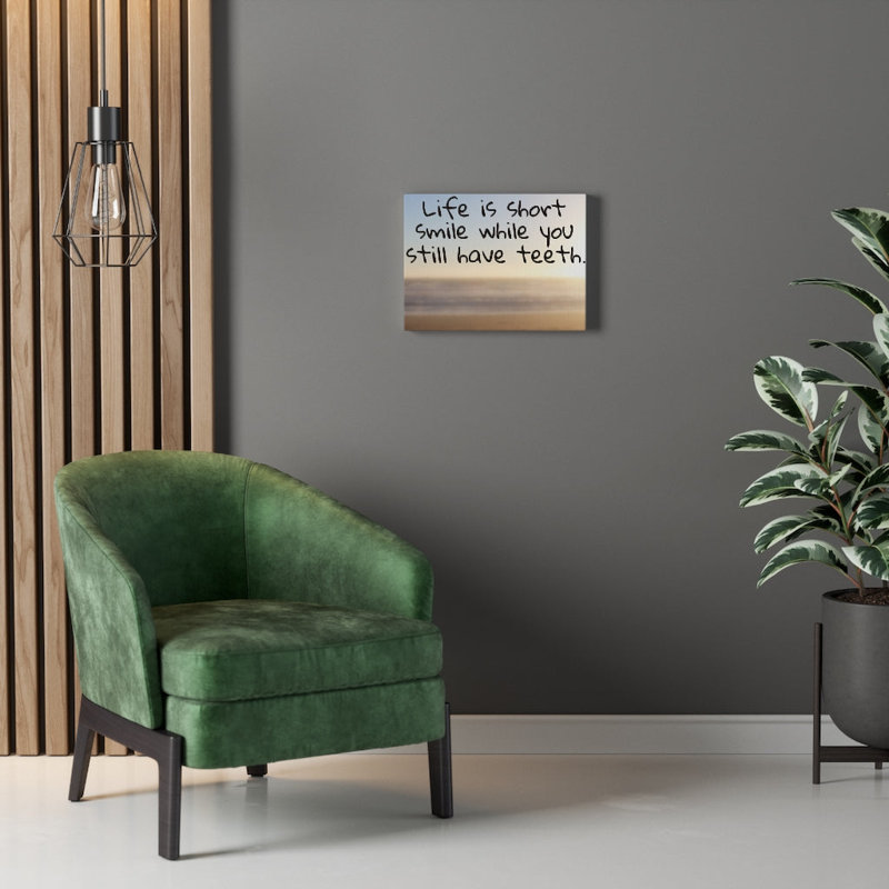 Life Is Short - Wrapped Canvas Print, 30cm H x 41cm W