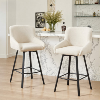 Versatile 26-Inch Upholstered Counter Stools - Ideal for Kitchen Islands and Home Bars