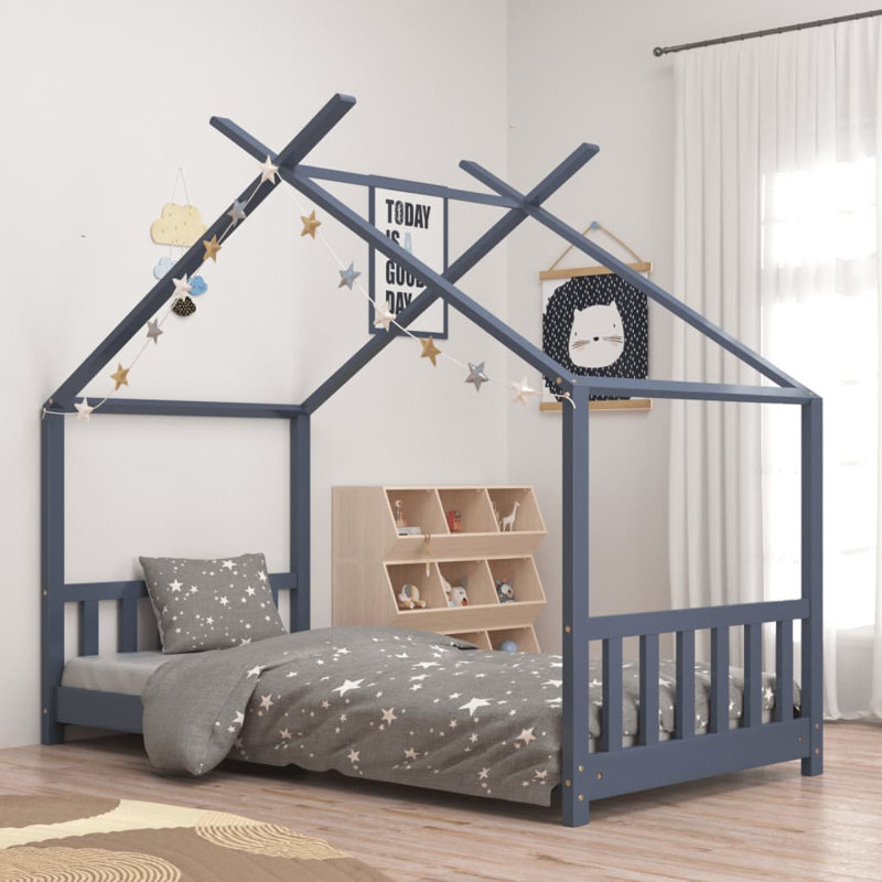 Gearoid Standard House Beds, Single-Short (80 x 160 cm), Grey