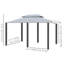 Pavillon de jardin spacieux 10 pi x 13 pi - auvent avec rideaux, toit ventilé, structure extérieure en acier sauge gris