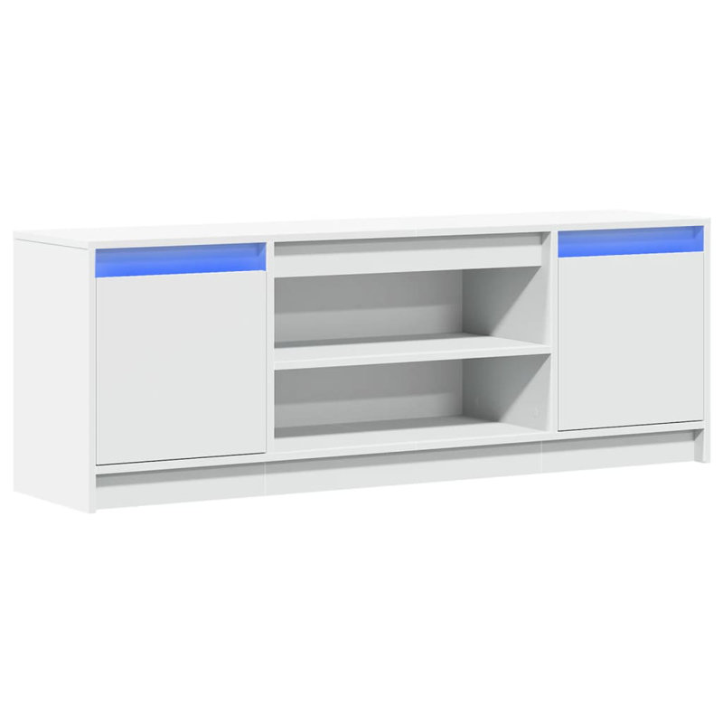 Cyarah Unfinished TV Stand, White, 139.5cm