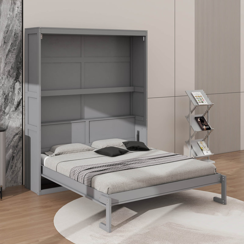 Queen Murphy Bed With Shelves