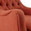 Siège transitionnel à boutons, coussin amovible, chaise de salon au fini bois foncé, accoudoirs ronds, pieds solides, coussin en mousse