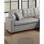 Canapé modulaire convertible gris clair en faux cuir convertible