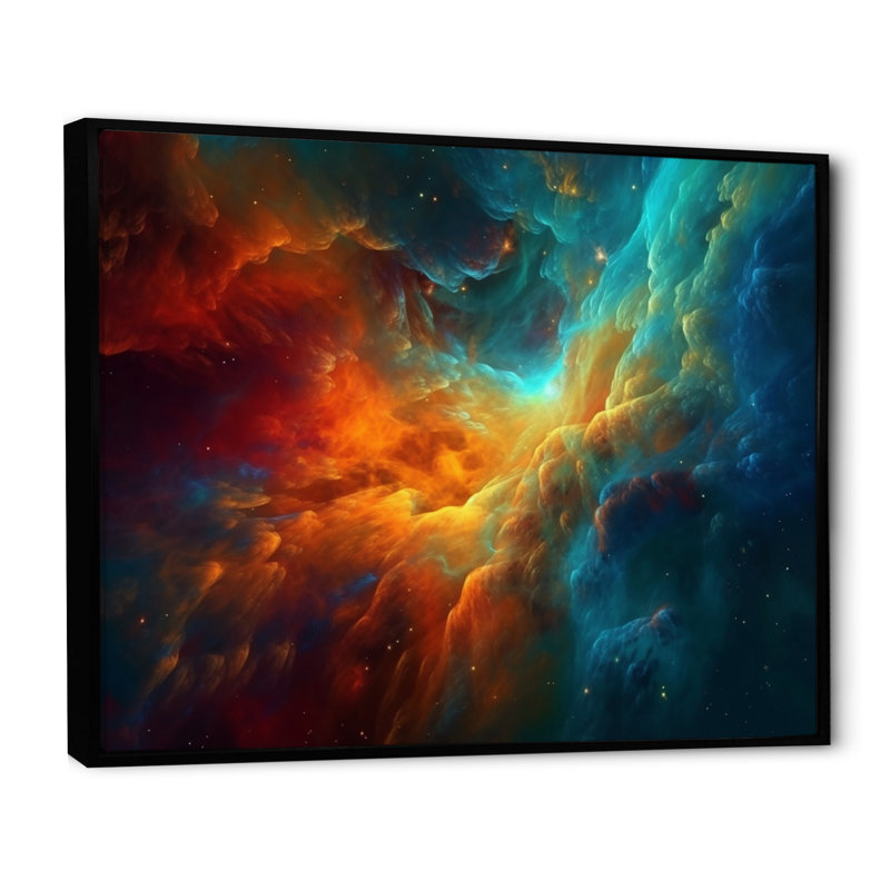 Revolution Space II sur impression sur toile, H 12 po x l 20 po x P 1 po, Cadre flottant noir