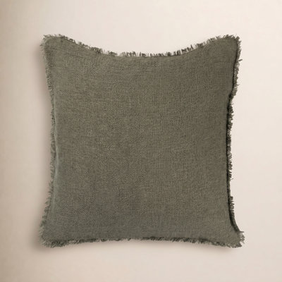 Tarbett Fringed Outdoor Reversible Throw Pillow