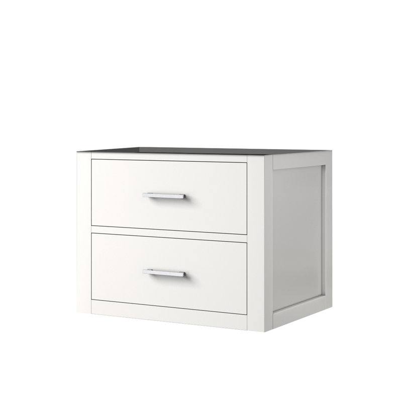 Meuble-lavabo simple l 24 po x P 18 po à finition blanche