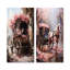 Voyage romantique en chariot de mariage - Ensemble de 2 décorations murales Old American Cart-342459577-342459578
