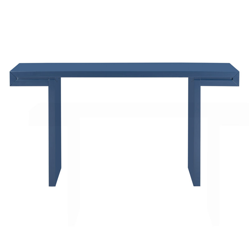 U-Style Large 60-Inch Console Table With Geometric Clean Lines Design,Stylish Entryway Table With Painted Finish And Adjustable Feet,Suitable For Living Room,Entryway,Hallway.