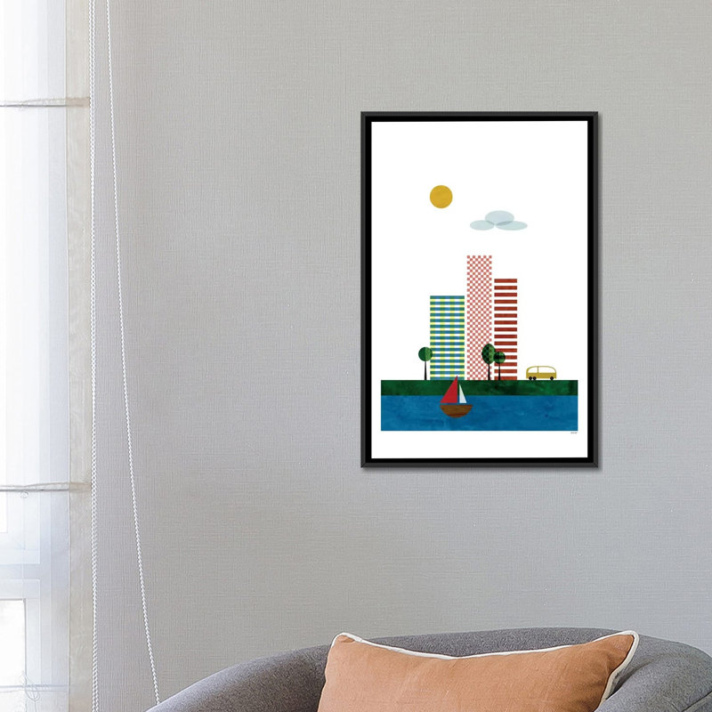 « skyscrapers », impression sur toile, H 26 po x l 18 po x P 1,5 po, Pas de tapis, Toile tendue