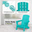 Chaises de foyer d'extérieur pliables en PEHD résistantes aux intempéries avec porte-gobelet Adirondack-410264242