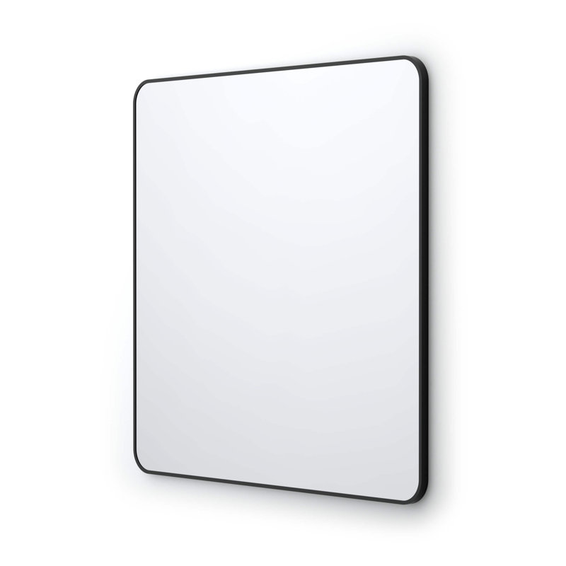 Miroir mural incassable 18 po x 36 po, Noir mat, 36 po x 36 po