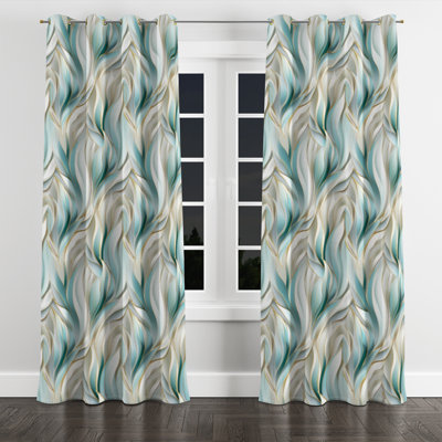 Vert et blanc scintillant Dazzle Glamour - rideau à œillets en velours Glam - obscurcissant - 1 panneau