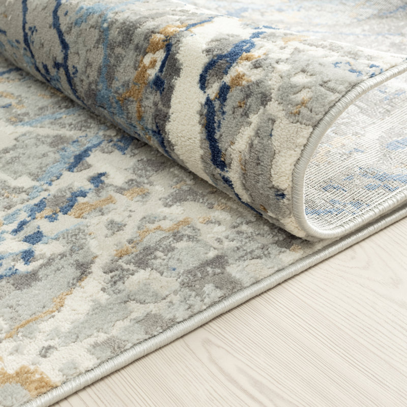 Area Rug in Grey, Rectangle 7'6" x 9'6"