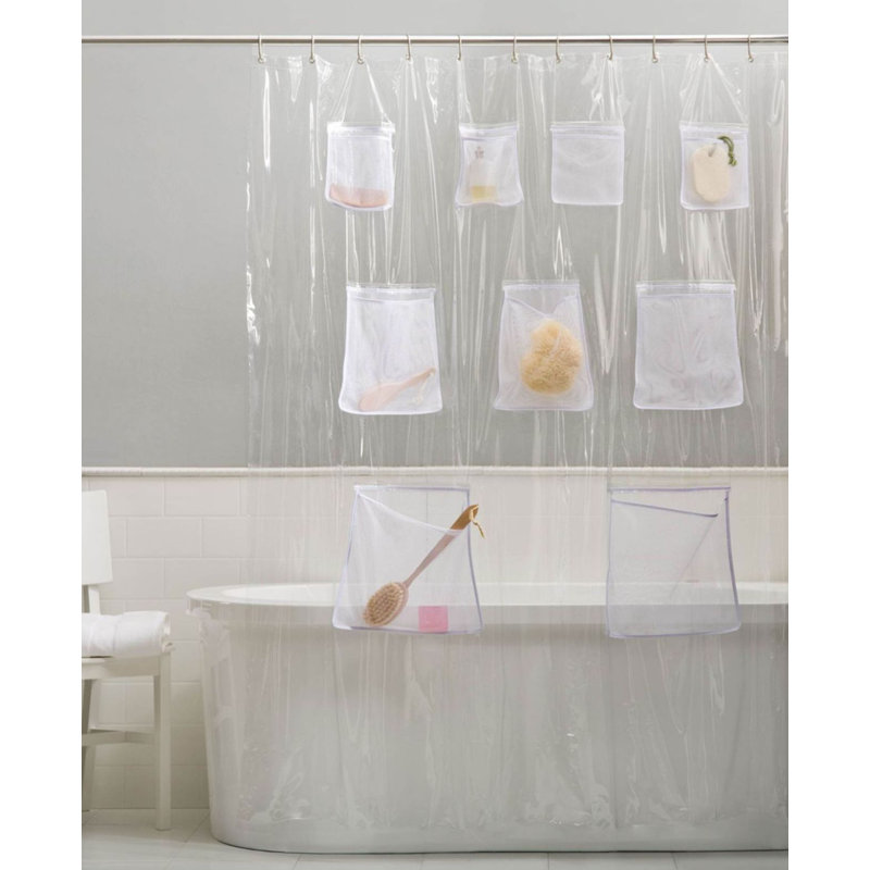 Vinyl Shower Curtain, Frosted Clear