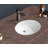 19"X16" White Ceramic Oval Undermount Bathroom Sink With Overflow