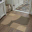  Tapis à rayures géométriques en jute noir / brun-275881577