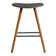 Azizbek Modern 26" Counter Height Backless Bar Stool with Footrest in Faux Leather and Wood