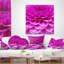 Abstrait fleur mauve et pétales abstraits - imprimé floral