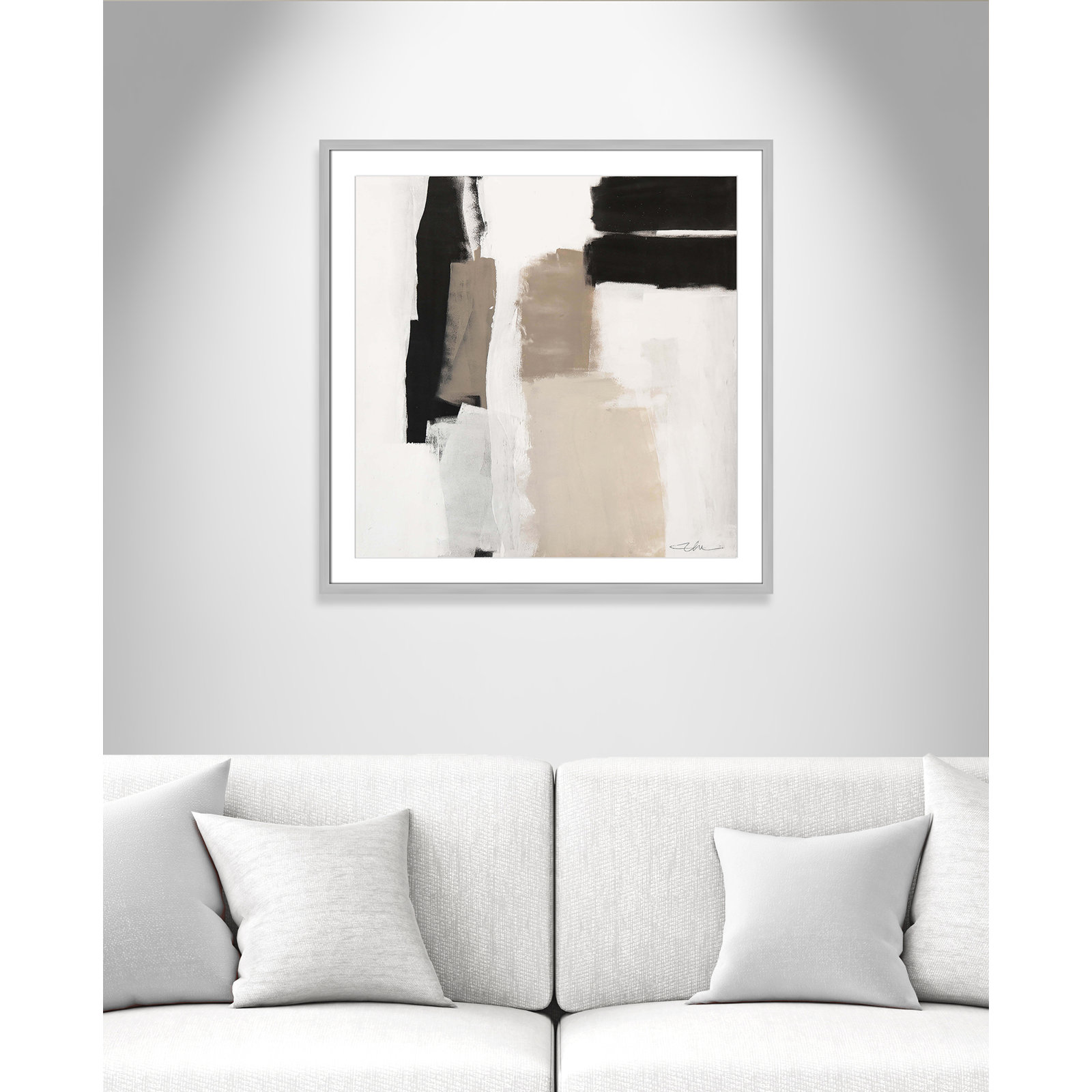 Earth Scapes II-A Print by Casa Fine Arts, Silver Box Framed, 32" H x 32" W x 0.75" D
