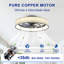 Ventilateur de plafond 20 po avec 7 pales, lumière et télécommande Farmhouse