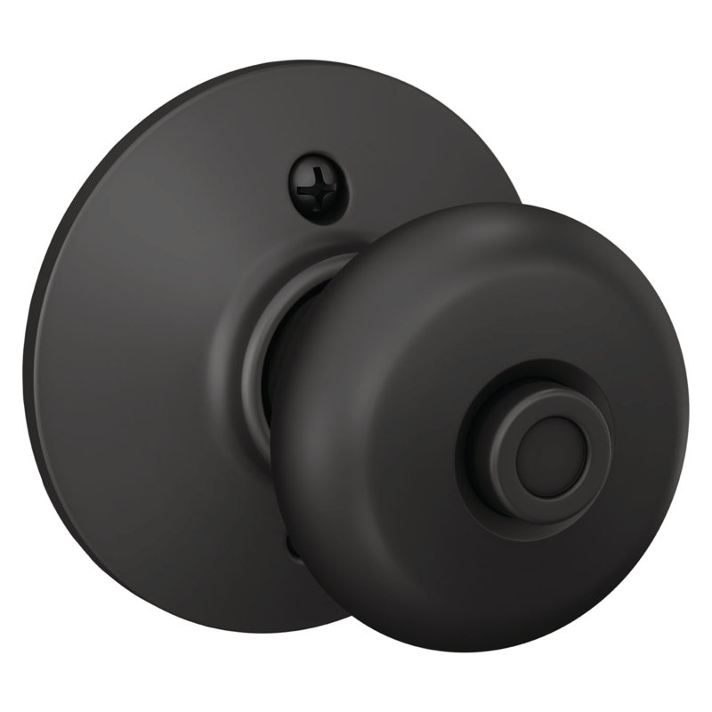 Plymouth Bed and Bath Knob, Matte Black