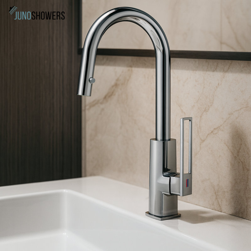 Robinet de douche avec valve thermostatique et douchette multi-réglages, Gris pistolet