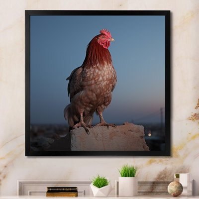 Cock A Doodle Dusk Rooster - Poulet, art mural