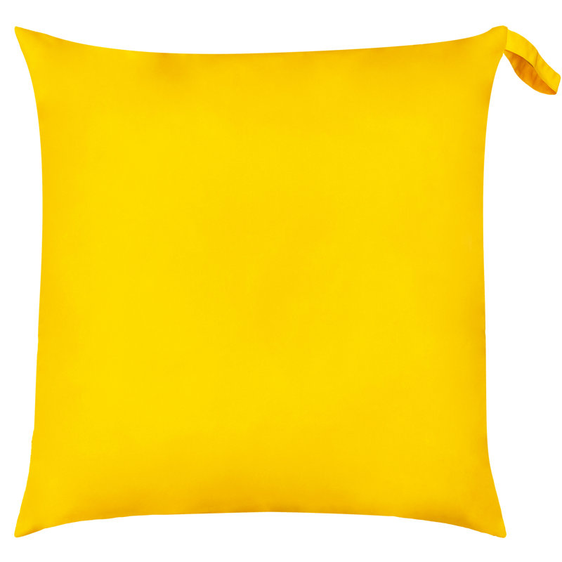 Indoor / Outdoor Square Throw Cushion Cover, Yellow, Polyester