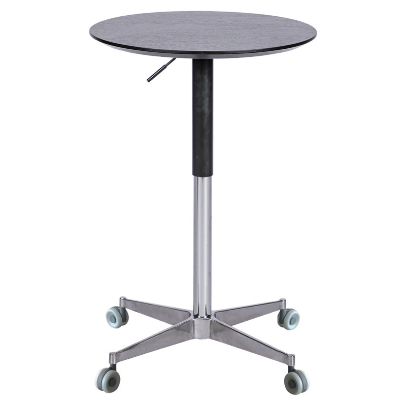 Table de bar mobile et ajustable, Noir