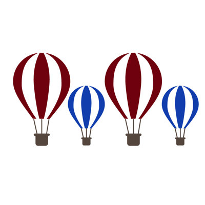 Décalcomanie murale ballons d’air chaud