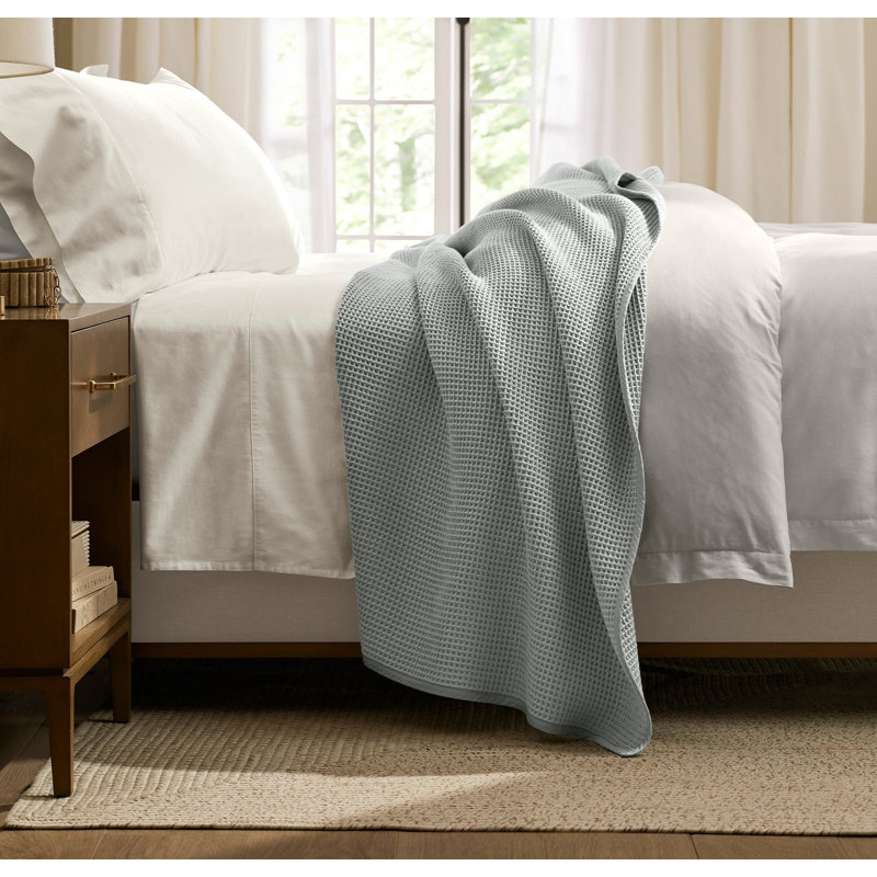 Waffle Bed Blanket, Twin, Shore
