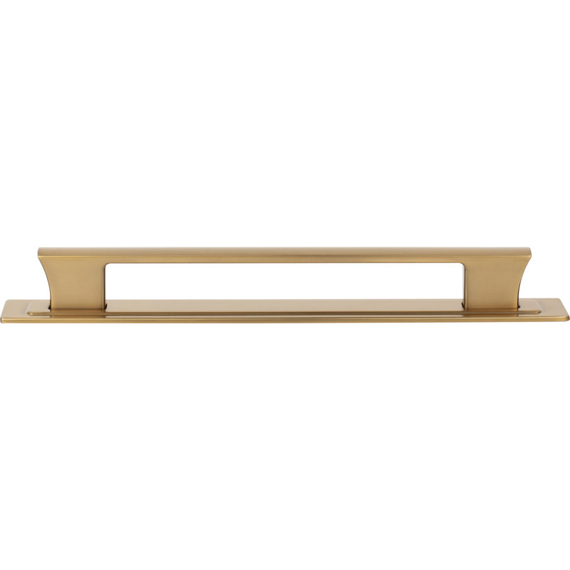 Zander 12" Center To Center Bar Pull, Warm Brass, 7 9/16"