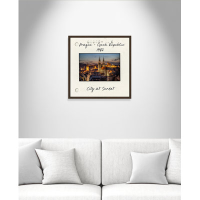 Prague, Czech Republic - City at Sunset Print by Danita Delmont
