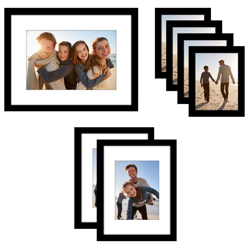 Americanflat 7 Piece Gallery Wall Frame Set (1) 12x16 (2) 9x12 (4) 6x8