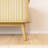 Rattan TV Stand With Solid Wood Legs