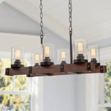 Bacup 6 - Light Dimmable Square / Rectangle Chandelier