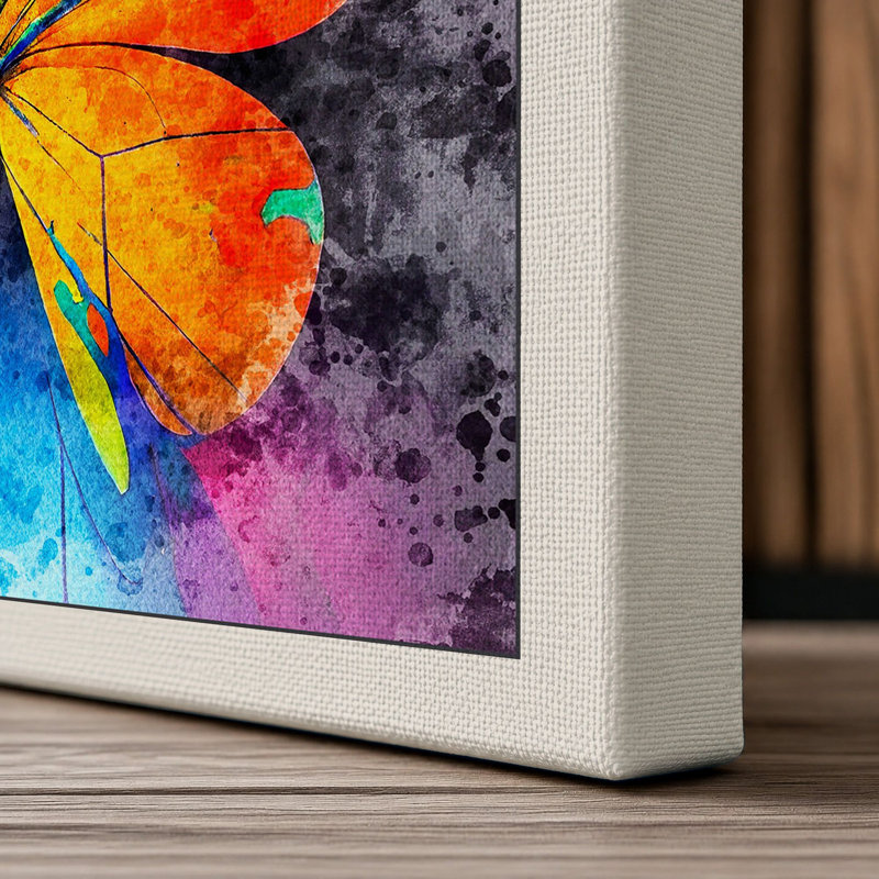 Geometric Butterflies Modern - Print, 30x20 - 76.2 x 50.8 cm, Cream Border