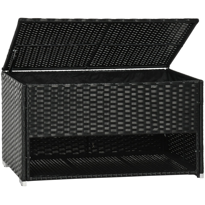 Boîte de rangement pour l'extérieur Outsunny, Noir