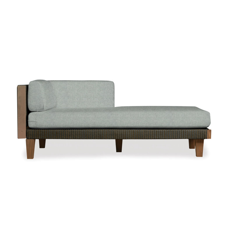 Catalina Outdoor Teak Chaise Lounge, Mink, Fife Aruba