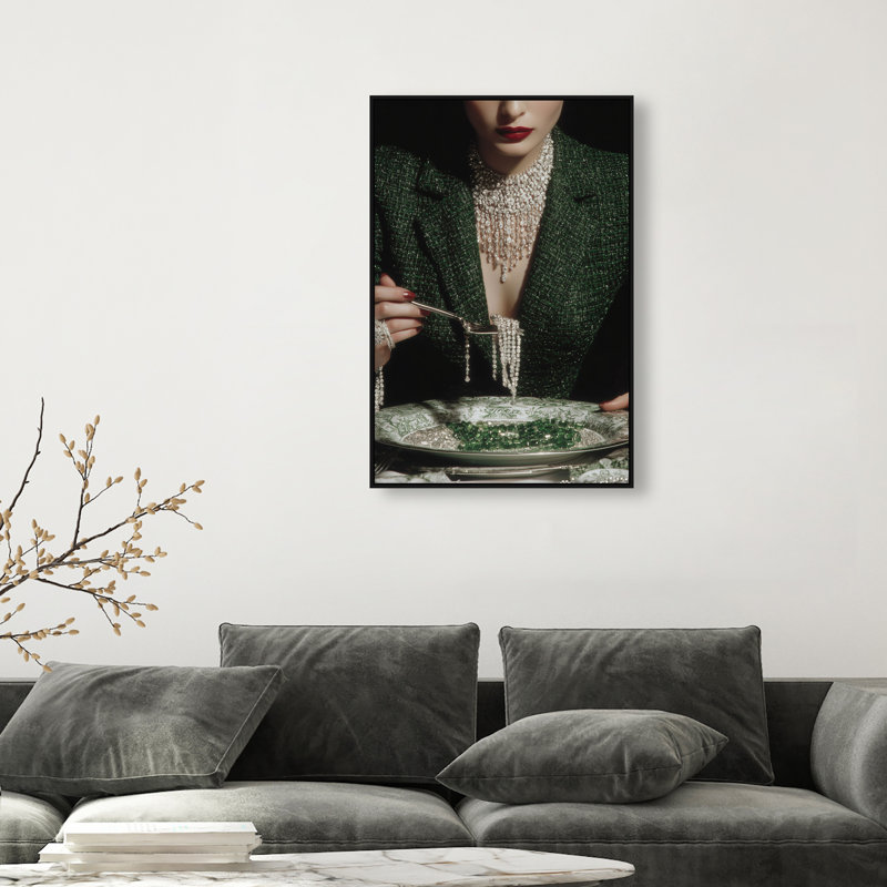 Forest Feast Print by Oliver Gal, 16"H x 11"W, Black Floater Frame