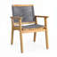 Fauteuils club d'extérieur en bois d'acacia