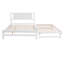 Lit plateforme double avec lit gigogne réglable et structure en pin massif-1114689844