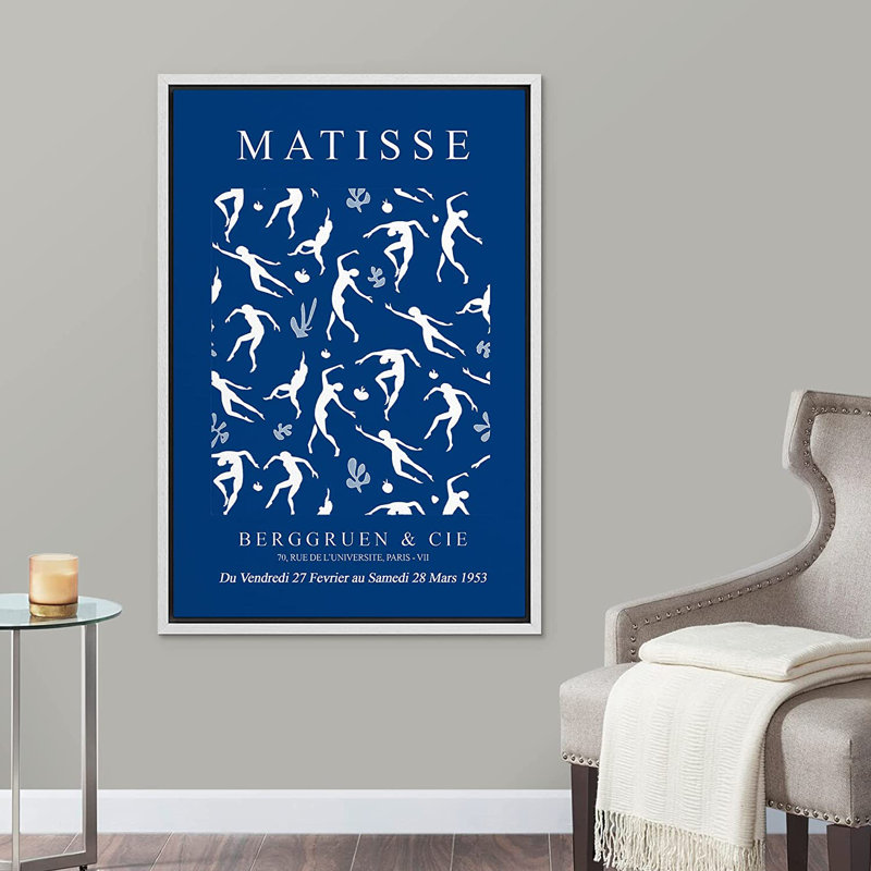 «Blue Nude Dancers» par Henri Matisse - impression sur toile, H 36 po x l 24 po x P 1,5 po, Cadre blanc