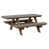 Driftwood Gray Top/Antique Mahogany Base