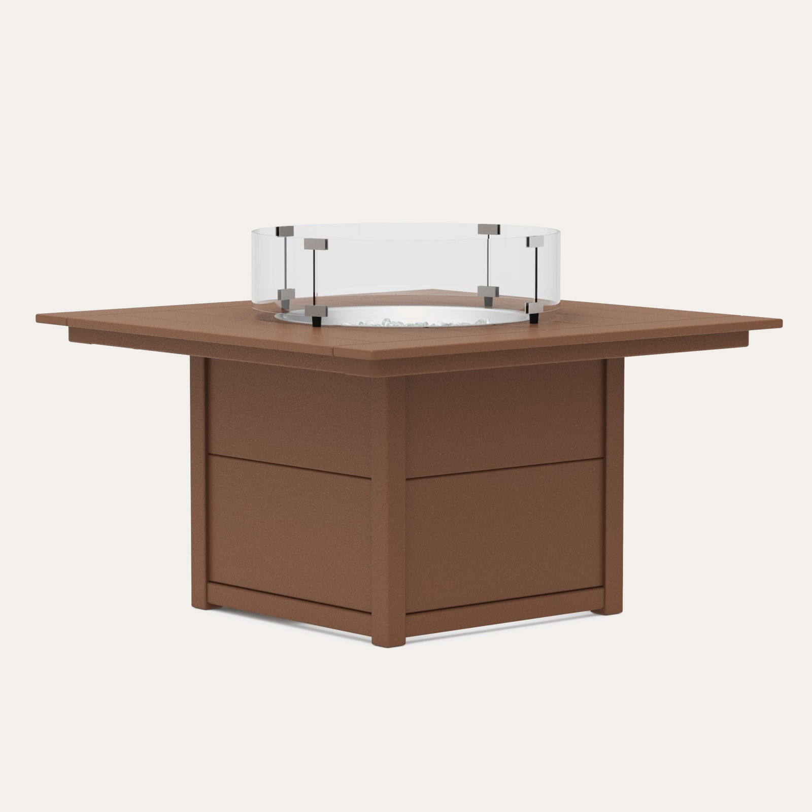 Square 42" Fire Pit Table, Teak