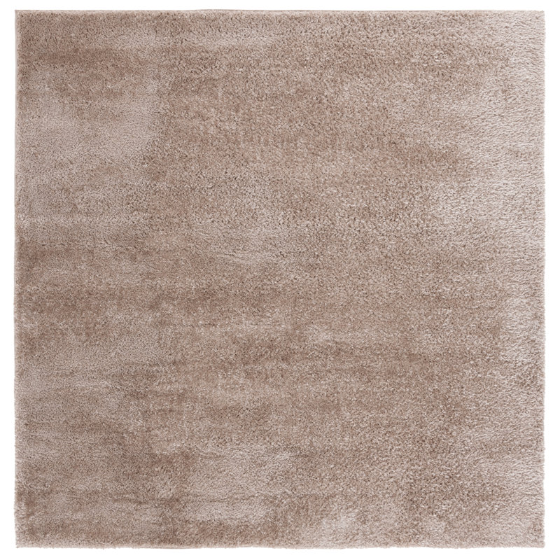 Lachara Penelope Shag Performance Solid Color Rug, Square 6'7"