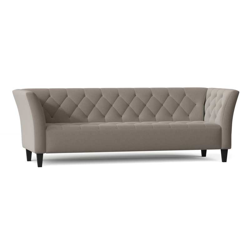 Carruth Upholstered 91'' Sofa, Gypsy Platinum Performance Microfiber