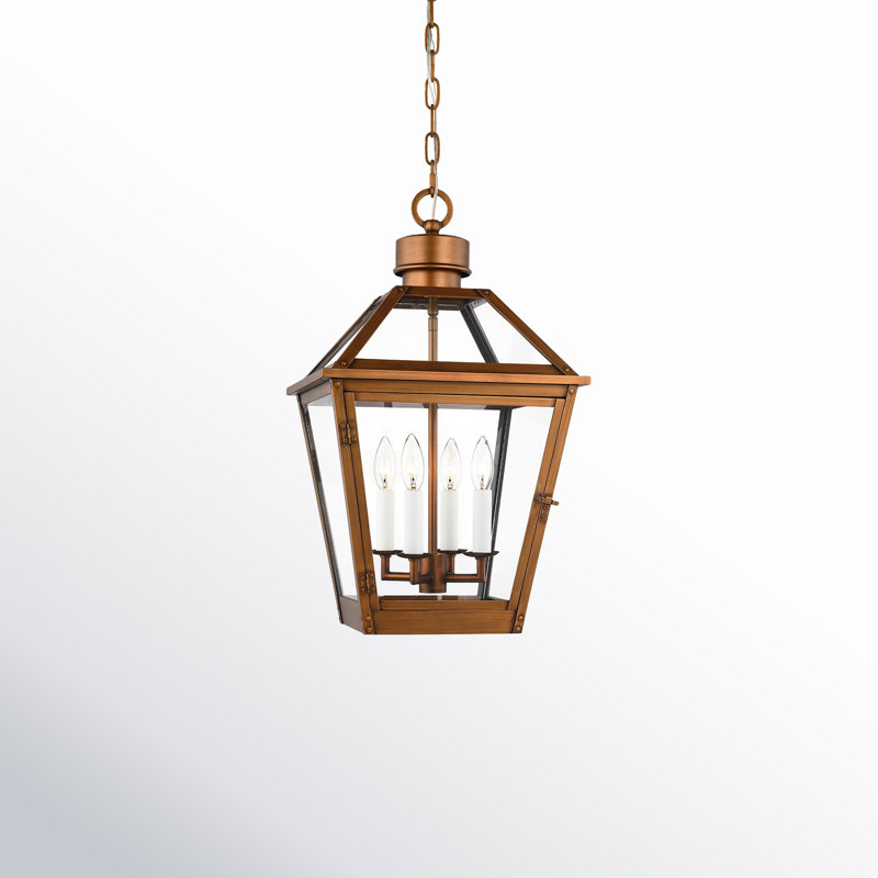4 - Light Outdoor Pendant, Natural Copper