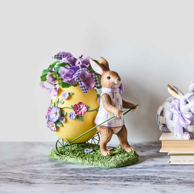 Pansy Party Bunny And Cart Centerpiece